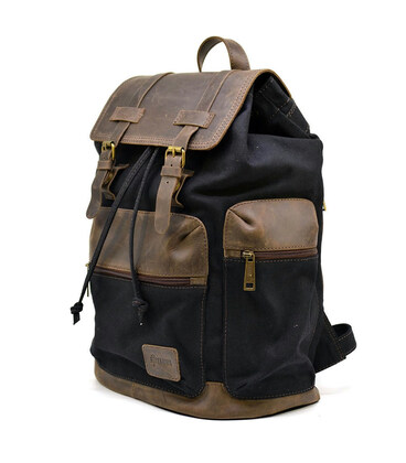 Міський рюкзак RAc-0010-4lx з канвасу і натуральної шкіри картинка, изображение, фото