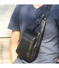 Чоловік шкіряний міні-рюкзак на одне плече JD4012A від John McDee картинка, изображение, фото