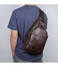Рюкзак на одне плече великого розміру для чоловіків JD4004LC з натуральної шкіри картинка, изображение, фото