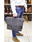 Чоловіча сумка-портфель з парусини канвас з шкіряними вставками RG-0001-4lx бренду TARWA картинка, зображення, фото
