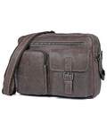 Чоловіча сумка з кінської шкіри, бренду John McDee, красивого сіро-коричневого кольору картинка, изображение, фото