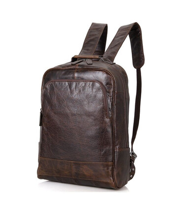 Чоловік шкіряний рюкзак для щоденного використання John McDee 7347C картинка, изображение, фото