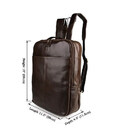 Класичний шкіряний дорожній рюкзак шоколадного кольору John McDee 7280C картинка, зображення, фото