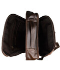 Класичний шкіряний дорожній рюкзак шоколадного кольору John McDee 7280C картинка, изображение, фото