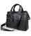 Шкіряна сумка чорна чоловіча 7122A (месенджер, портфель) картинка, зображення, фото
