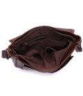 Збільшена 7022LB шкіряна сумка на плече, коричнева John McDee картинка, зображення, фото