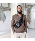 Сумка нагрудна, слінг, рюкзак на одне плече - The Monk - чорна Time Resistance 5232701 картинка, изображение, фото