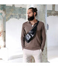Сумка нагрудна, слінг, рюкзак на одне плече - The Monk - чорна Time Resistance 5232701 картинка, зображення, фото