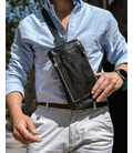 Сумка нагрудна, слінг, рюкзак на одне плече - Kim - чорна Time Resistance 5221701 картинка, изображение, фото