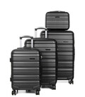 Набор чемоданов + кейс Airtex 628 Worldline черный фото, картинка, изображение