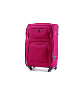 Валіза Wings 6802 середня M 4 колесна рожева картинка, зображення, фото
