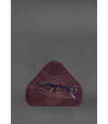 Шкіряний чохол для окулярів із клапаном на резинці Бордовий Crazy Horse картинка, зображення, фото