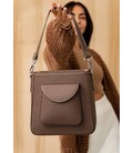 Женская кожаная сумка Stella темно-бежевая картинка, изображение, фото