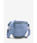 Кожаная сумка поясная-кроссбоди Vacation голубой краст картинка, изображение, фото