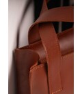 Шкіряна жіноча сумка шоппер Бетсі з кишенею світло-коричнева Краст картинка, зображення, фото