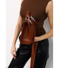 Женская кожаная сумка Futsy Светло-коричневая картинка, изображение, фото
