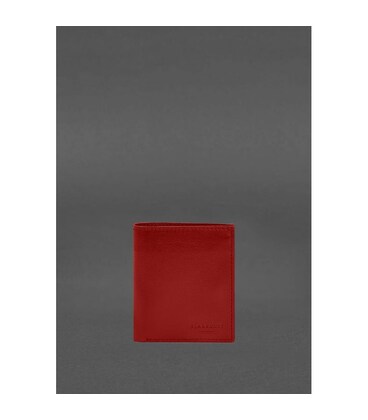 Кожаное портмоне на кнопке Brut красный краст картинка, изображение, фото