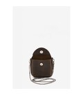 Шкіряна жіноча міні-сумка Kroha темно-коричнева vintage картинка, зображення, фото