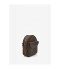 Кожаная женская мини-сумка Kroha темно-коричневая винтажная картинка, изображение, фото