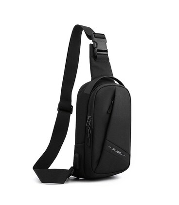 Текстильная сумка-слинг черного цвета Confident AT08-2113A картинка, изображение, фото