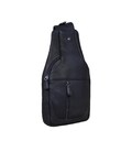 Мужской кожаный черный слинг на плечо Tavinchi R-6101A картинка, изображение, фото