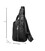 Сумка-слинг черная кожаная Tiding Bag F-A25F-5003A картинка, изображение, фото