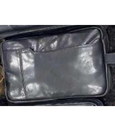 Клатч великий із натуральної шкіри чорного кольору Tiding Bag M39-763A картинка, зображення, фото