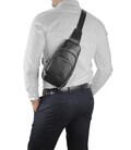 Кожаный черный слинг через плечо Tiding Bag A25F-5058A картинка, изображение, фото