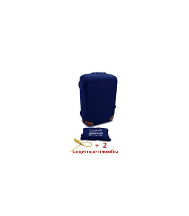 Чохол поліестер на валізу M т.синій Висота 55-65см Coverbag CvP0208M картинка, зображення, фото