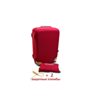 Чохол неопрен на валізу S бордо Висота 45-55см Coverbag CvS0103R картинка, зображення, фото