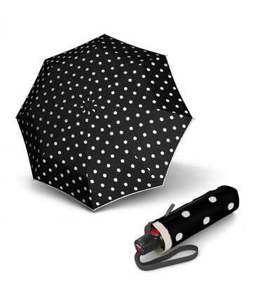 Складана парасолька Knirps T.100 Small Duomatic Dot Art Black Kn9531004901 картинка, зображення, фото
