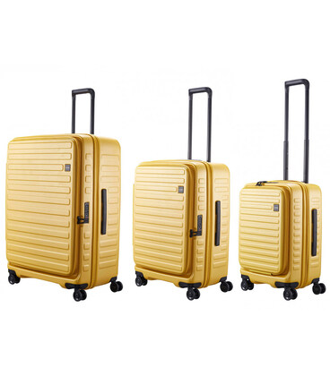 Набор чемоданов Lojel Cubo V4 S/M/L Mustard Lj-1627-66340 картинка, изображение, фото
