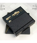Набір Parker SONNET Matte Black Lacquer GT BP (кулькова ручка + блокнот Parker) картинка, зображення, фото