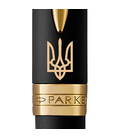Ручка шариковая Parker SONNET UKRAINE Matte Black Lacquer GT BP Трезубец 84832_T001y картинка, изображение, фото