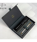 Набор Parker SONNET Silver Mistral GT BP (шариковая ручка + кожаный чехол) картинка, изображение, фото