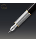 Перова ручка Parker SONNET Metal & Black Lacquer GT FP F 68 111 картинка, зображення, фото