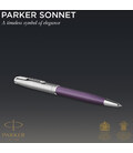 Ручка шариковая Parker SONNET Essentials Metal & Violet Lacquer CT BP 83 432 картинка, изображение, фото