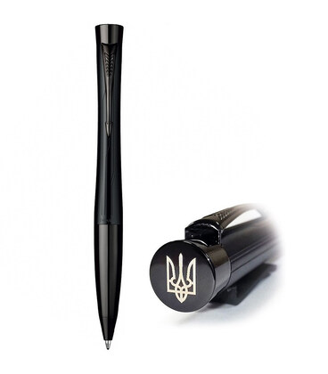 Шариковая ручка Parker URBAN Premium Matt Black BP Трезубец на торце 21232M_TR картинка, изображение, фото