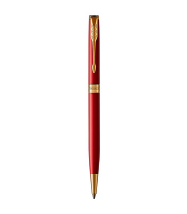 Ручка шариковая Parker SONNET Slim Intense Red GT BP 86 231 картинка, изображение, фото