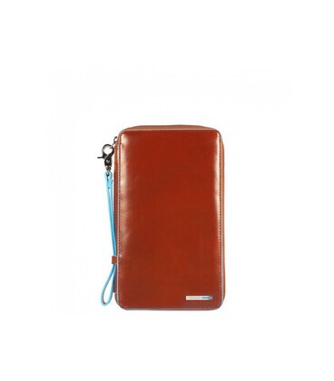Тревелер Piquadro на молнии с отдел. для кред.карт + клатч BL SQUARE/Orange PP3246B2_AR картинка, изображение, фото
