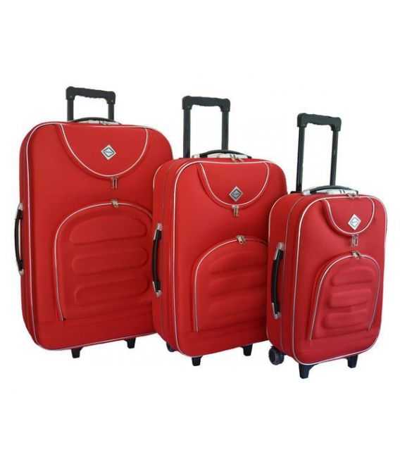 Набор Чемоданов Bonro Lux красный фото, картинка, изображение