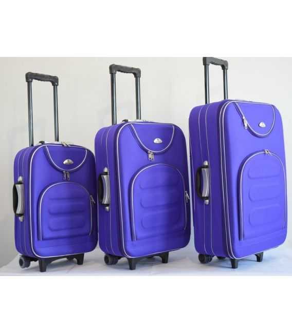 Набор Чемоданов Bonro Lux фиолетовый фото, картинка, изображение
