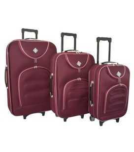 Набор Чемоданов Bonro Lux бордовый фото, картинка, изображение