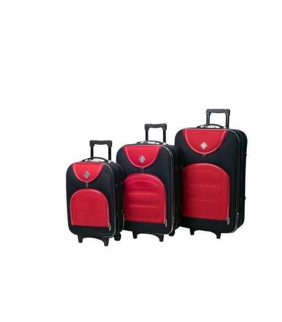 Набор Чемоданов Bonro Lux сине-красный фото, картинка, изображение