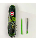Складной нож Victorinox HUNTSMAN ZODIAC Зеленый деревянный дракон 1.3713.3.Z3240p картинка, изображение, фото
