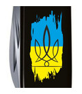 Складаний ніж Victorinox SPARTAN UKRAINE Тризуб фігурний на фоні прапора 1.3603.3_T1026u картинка, зображення, фото