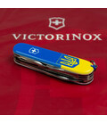 Складаний ніж Victorinox HUNTSMAN UKRAINE Герб на прапорі верт. 1.3713.7.T3030p картинка, зображення, фото