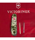 Складаний ніж Victorinox HUNTSMAN ARMY Піксель з черв. лого 1.3713.3.W3941p картинка, зображення, фото