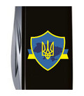 Складаний ніж Victorinox HUNTSMAN UKRAINE Тризуб на щиті зі стрічкою 1.3713.3_T1070u картинка, зображення, фото