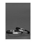 Набор черных кожаных браслетов "Завжди поруч" картинка, изображение, фото